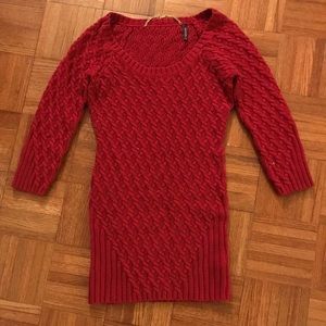 Red Guess Jeans sweater dress